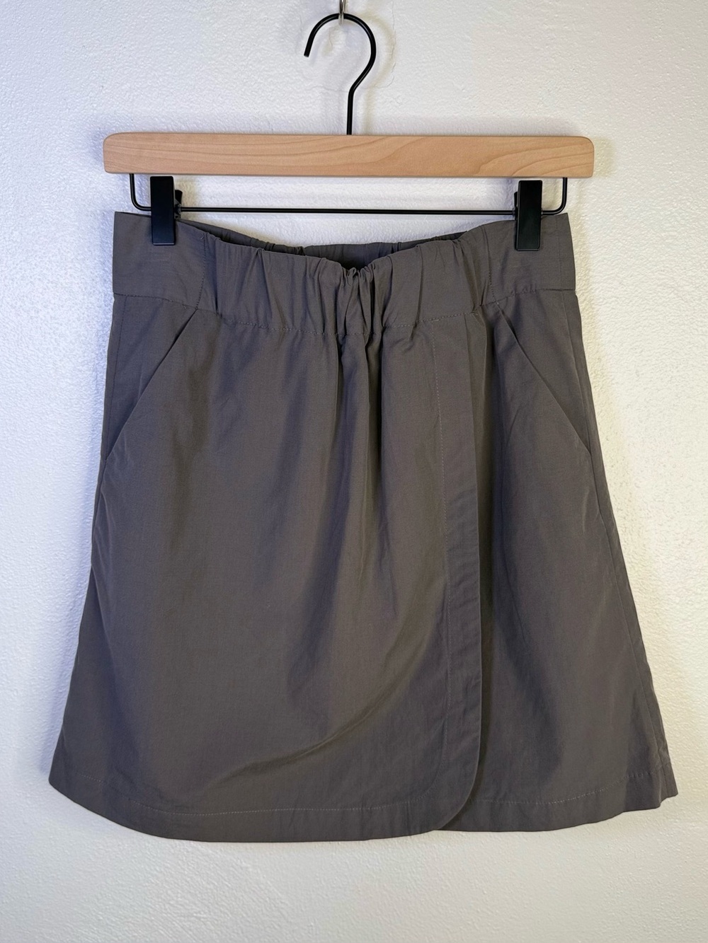 Lands End Canvas Faux Wrap Utility Skirt Curved Hem 100% Cotton Women's Size 0 - Picture 5 of 14